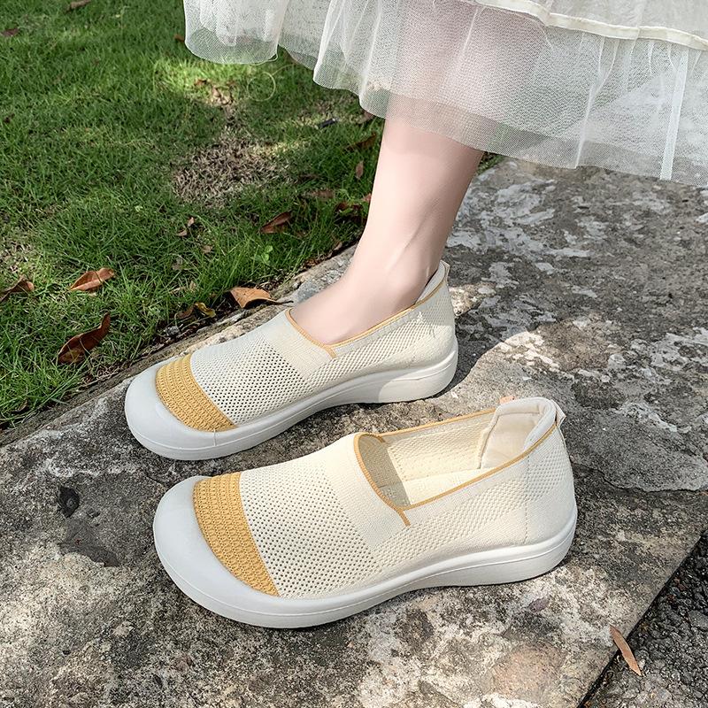 

Net shoes 2025 women s summer hollow mesh breathable soft sole casual single shoes one pedal casual walking shoes 41