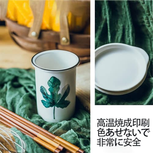Chopstick Holder, Chopstick Rack, Drain Rack, Kitchen Dish Storage, Drainage Hole, Ceramic, Creative, Fashionable, Plant-Shaped, Cute, Home Kitchen Di