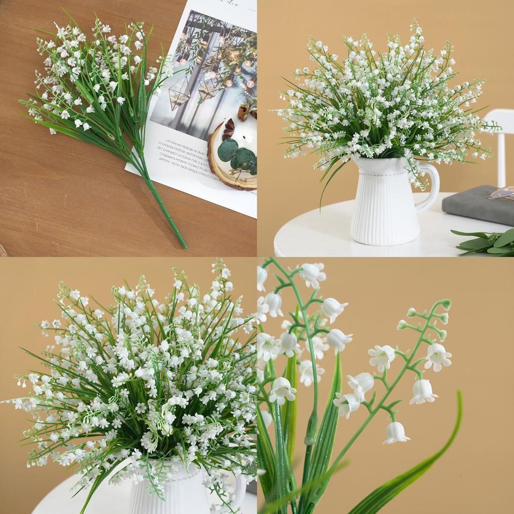 Convallaria Majalis Of The Valley Artificial Flowers Bouquet For Home Office Greenery