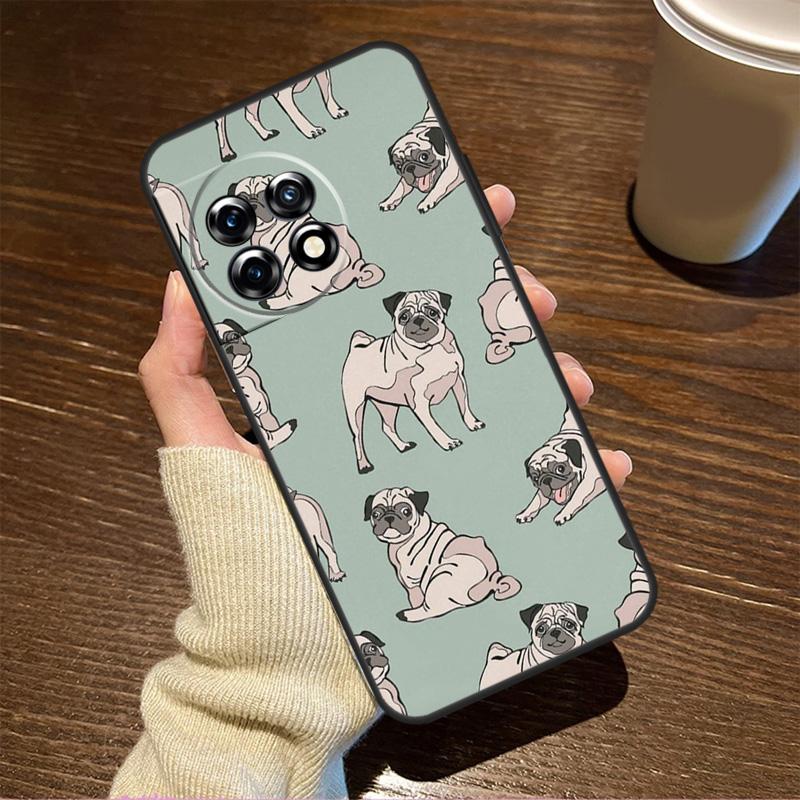 Cute Pug Dog For OnePlus Nord CE 5 2 3 4 Lite N20 N30 Case For OnePlus 15 R 13 12 11 8T 10T 13T 12R 13R