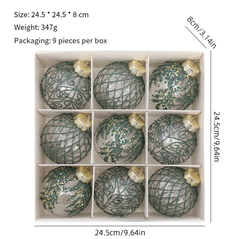 

Набор рождественских шаров Праздничные украшения Прозрачные ПЭТ украшения зелёный