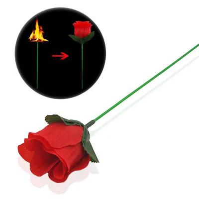 5PCS Fire Magic Torch To Rose Trick Props, Magic Props Flaming Rose, for Stage Street Wedding Proposals Party Shows
