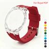 Advanced Glacier Transparent Case Silicone Watch Strap For AP X Swatch Royal Pop Pocket Watch Change To Wristwatch Rubber Band