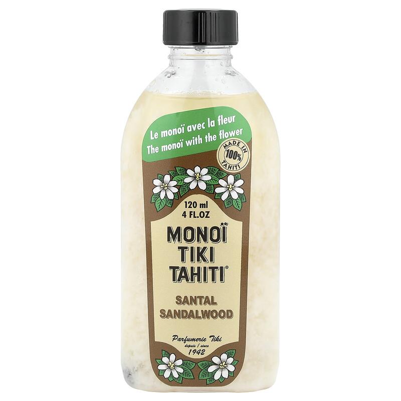 Monoi Tiki Tahiti®, Coconut Oil, Santal Sandalwood, 4 fl oz (120 ml)