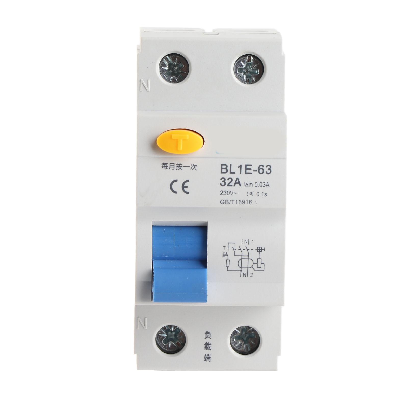 

BL1E 63 32A 1p N RCCB Residual Current Circuit Breaker 230V 30mA