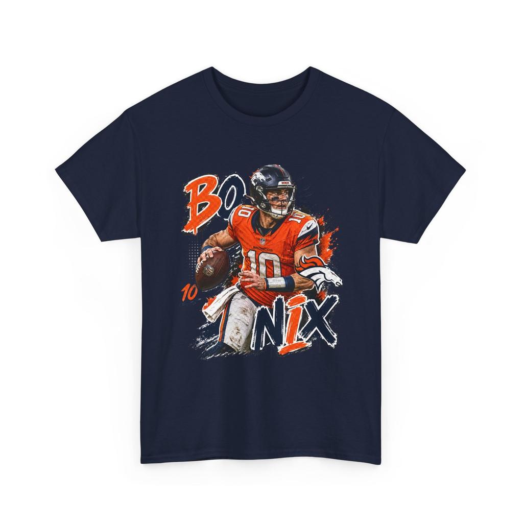 Bo Nix Football Player Tee | Vintage QB Illustration Unisex