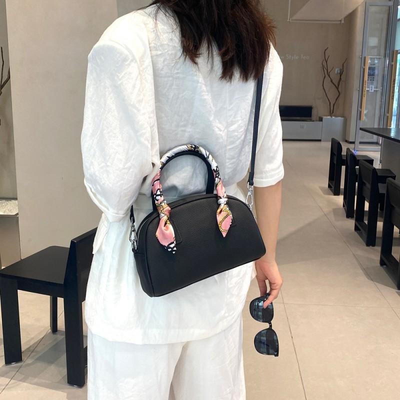Small Niche Design Women's Handbag Hand-held Bowling Bag TOGO Top Layer Cowhide Leather Crossbody Commuting Shoulder