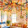 100pcs DIY Assembles Paper Chains Colored Paper Streamers Paper Strings  Party Backdrop Decoration