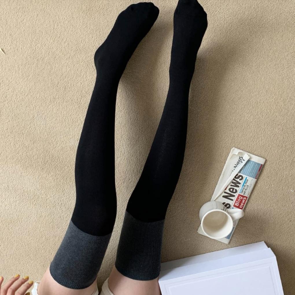 

Women s Fashion Socks, Plain Two-Tone Plain Oversized Socks, 10ea Red-Black