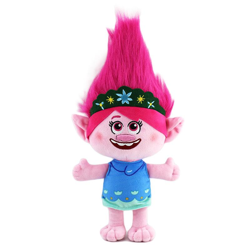 TROLLOVÉ SE SPOJUJÍ Plyšová hračka Poppy Větev Měkká vycpaná panenka Kreslená Dětský dárek 20 cm