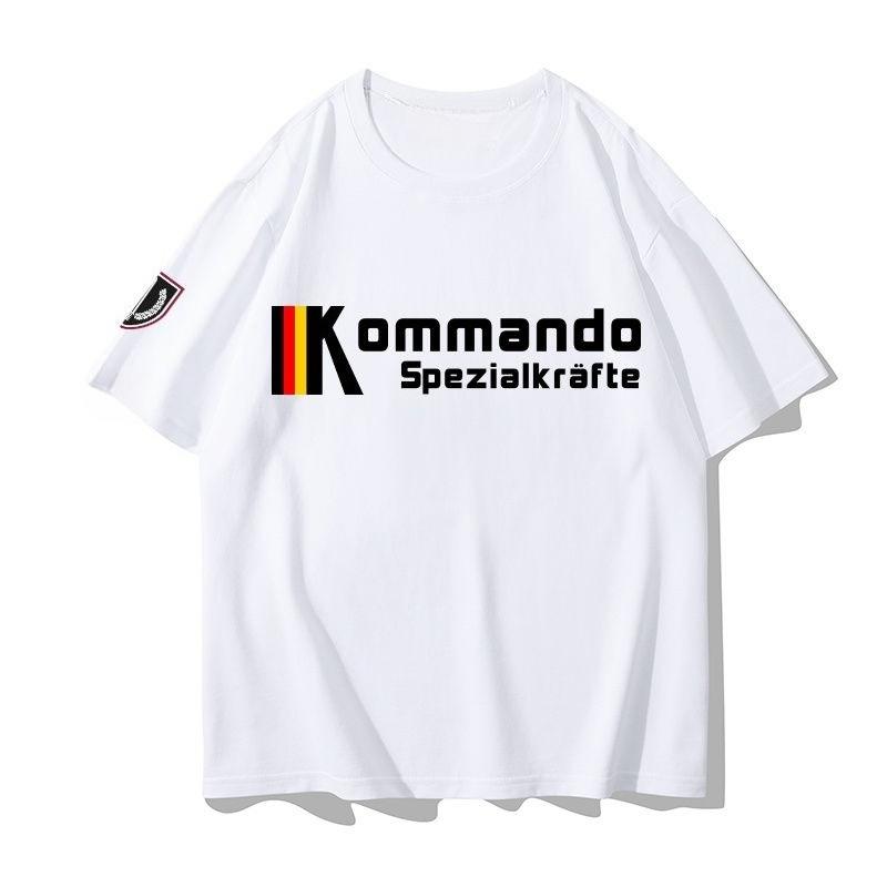 GerUnisexy Ksk GerUnisex Special Forces Tshirt Military Fan Military Style Tactical Casual Shortsleeved Top pure Cotton Tee Summer