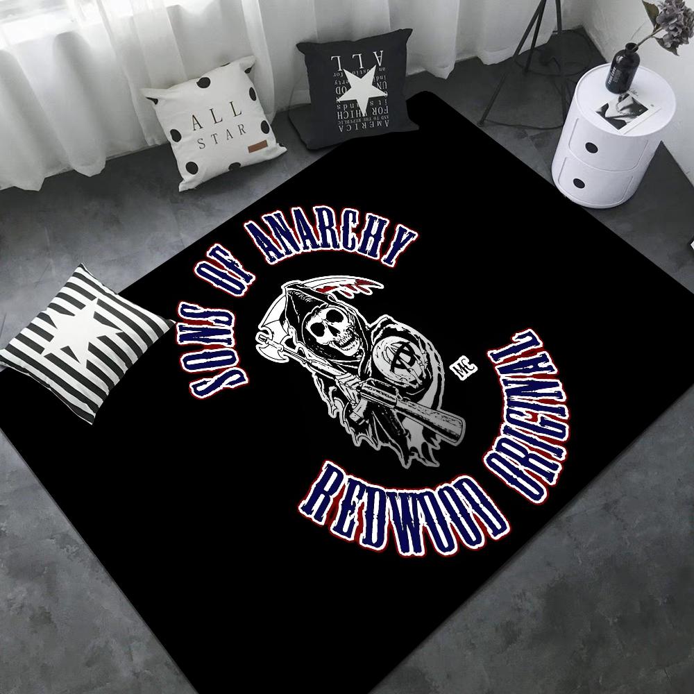 Syn anarchie Americké podložky do místnosti Protiskluzové Absorbují vodu Dlouhá pruhovaná podložka Podložka do ložnice Vítejte Rohožka