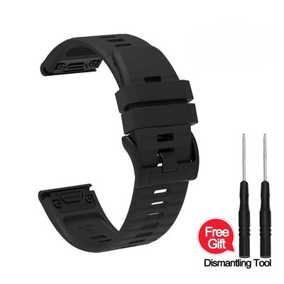 Λουράκι Ρολογιού Quick Fit 26mm 22mm Για Garmin Fenix 8 E 7X 6X 6X Pro 5X Σιλικόνης Easyfit Βραχιόλι Για Garmin Fenix 7 6 Pro 5 Plus