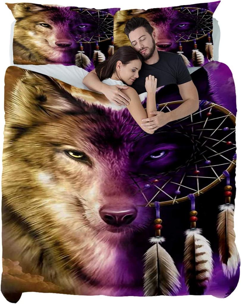 Animal Printing Kit 3D Digital Printing Quilt Cover, Bedding Three-Piece Set