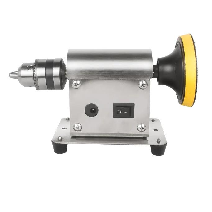 Jewelry Rock Mill Polishing Machine Benchtop Polisher Polisher with 20pc Sandpaper Universal Grinding Machine Bench Lathe Polish