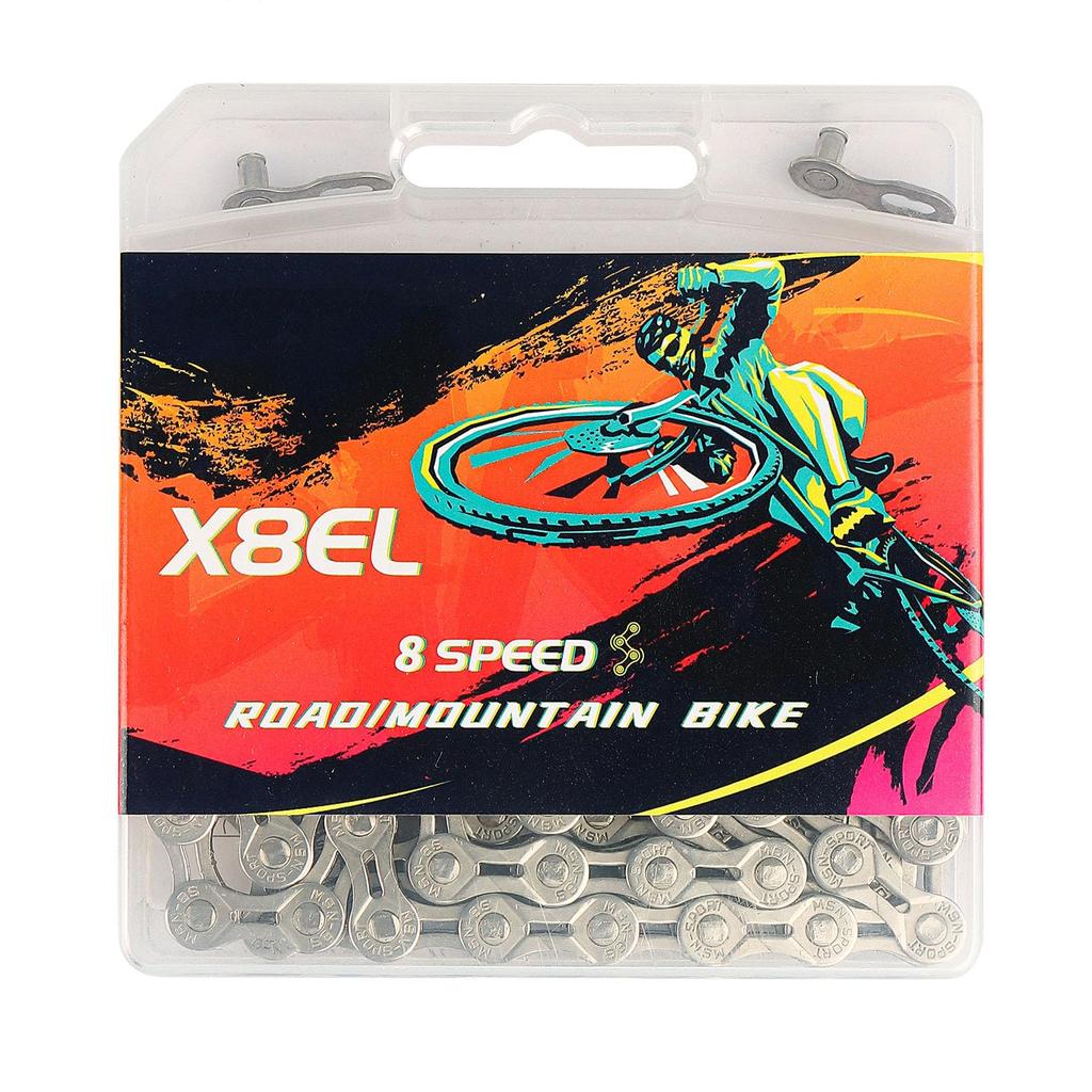 MOHEGIA Bicycle Chain 6/7/8 Speed: Lightweight Hollow Openwork 1/2 x