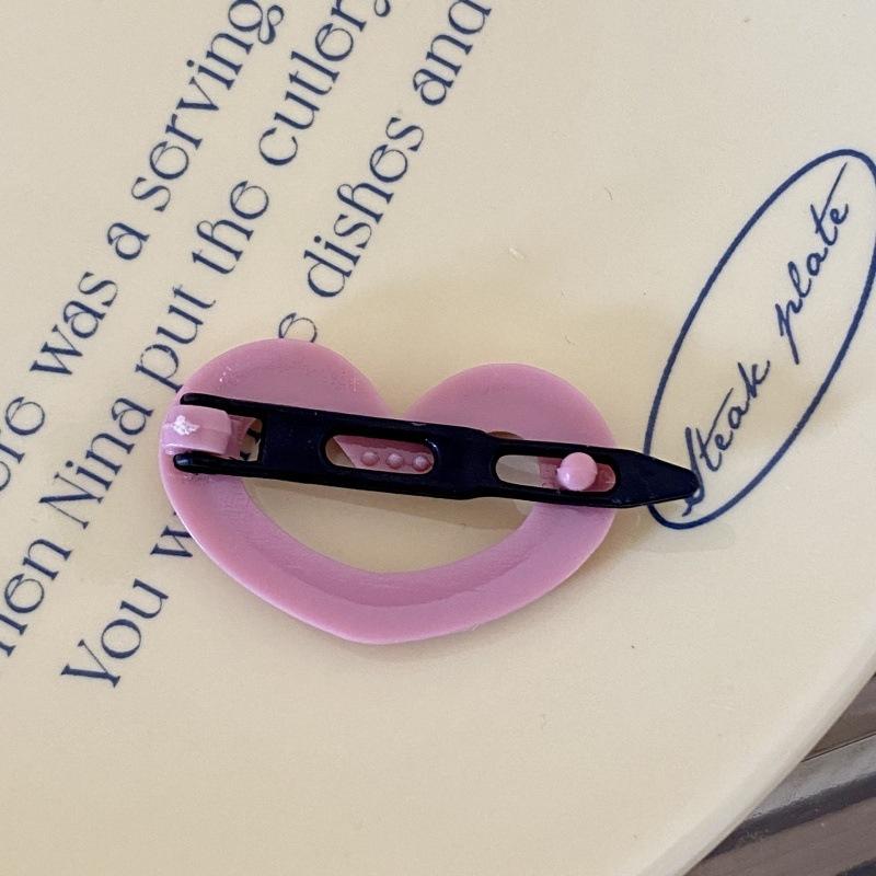 10pcs Women Simple and Versatile Side Bangs Hair Clip Korean Style Hair Hairpin Headwear Cute and Sweet Pink Love Hair Clip