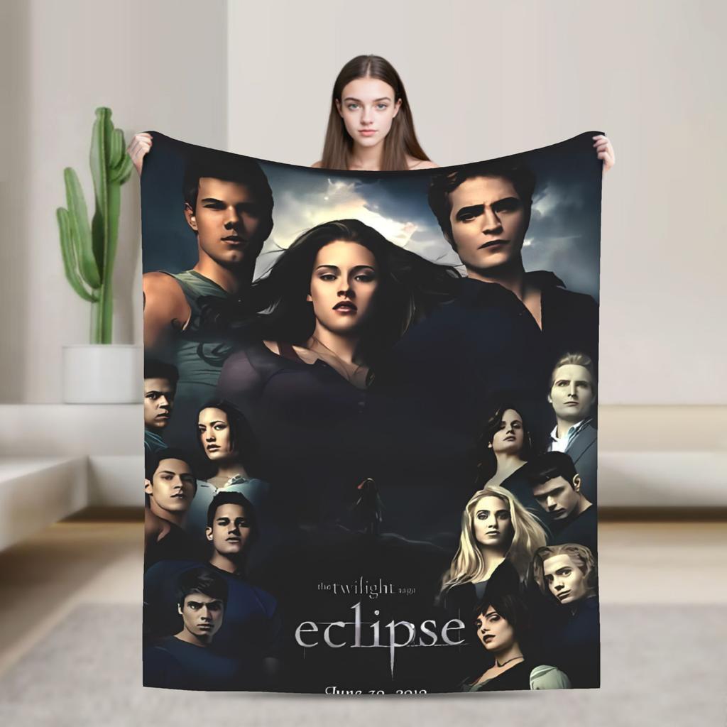 3D The Twilight Saga Edward Bella Super Warm Blanket Travel Office Plush Throw Blanket Flannel Bedspread Sofa Bed Cover