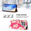 Pink Daisy Luxury Painted Leather Case Wallet PU Leather Book Style Cover for Oneplus 9R,8T,Nord CE2 5G,Nord 2T,Nord N300,Oneplus 11 12...