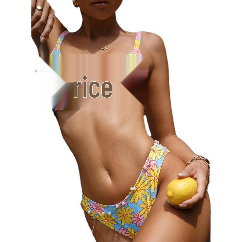 2024 Floral Print Push-Up Bikini with Steel Underwire - Women's Slimming European & American Two-Piece Swimsuit