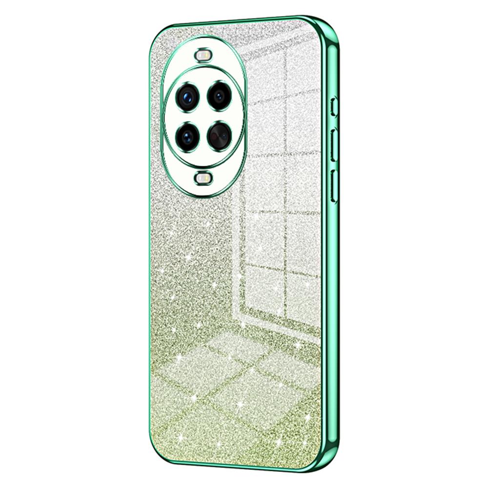 

Для Huawei nova 14 Pro 5G Чехол Гальваническое покрытие Градиент Блестящий ТПУ Чехол для телефона Green