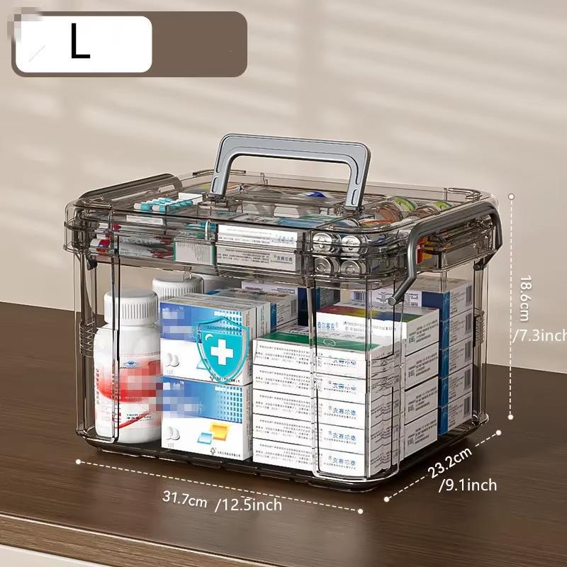 With rectangular lid, transparent waterproof medicine