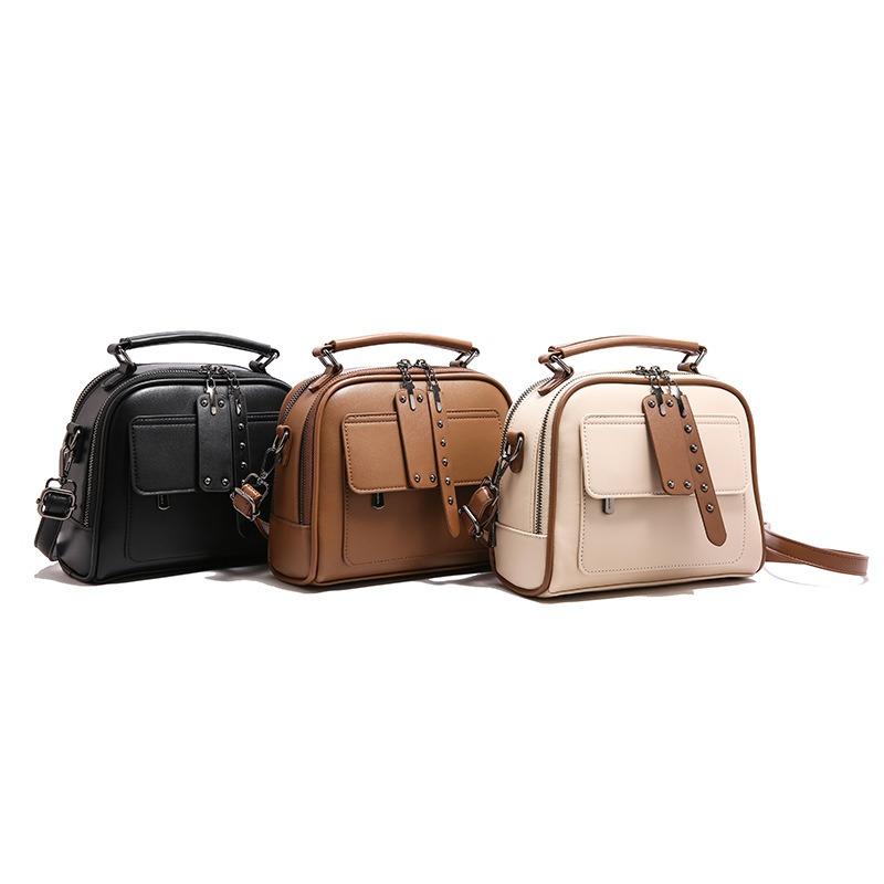 Handbag bag Women's messenger bag Fashion versatile high-end niche design Multi-layer practical women's bag tide
