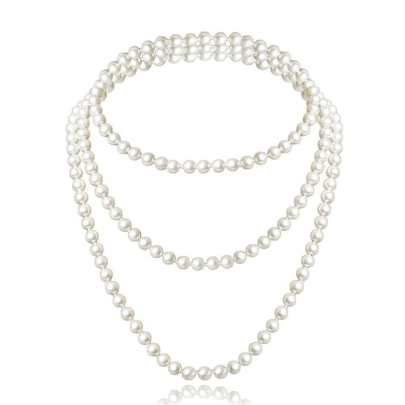 1920s Flapper Cosplay Accessories Feathered Headband Necklace Earring Gloves Bracelets for Women Prom Wedding Masquerade