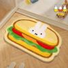 Kawaii Miffy Floor Mat Cartoon Miffy Rabbit Rug Bathroom Floor Mat Cushion for Toilet Cartoon Bathroom Toilet Seat Pad