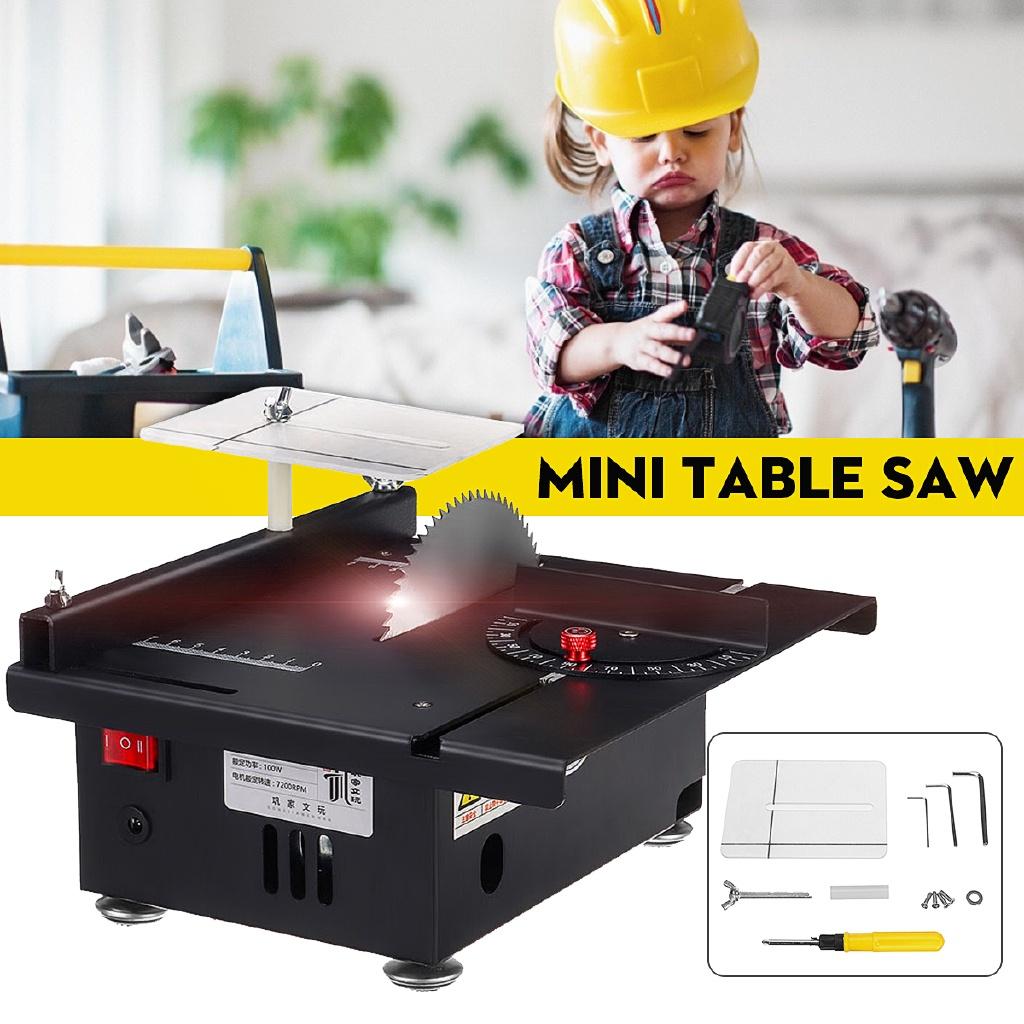 Table Saw Handmade Woodworking Bench Saw Multifunction Cutter DIY Crafts Cutting Tool Machine + Circular Saw Blade 100W