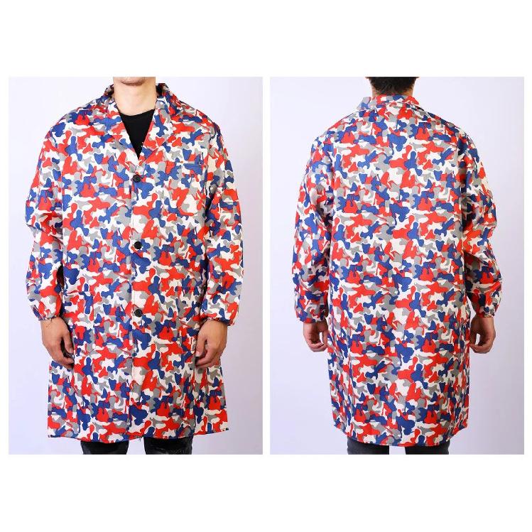 Camouflage Long Sleeve Lab Coat Unisex Work Uniform Advertising Printed Youth Factory Workshop Protective Outerwear Cotton Po...