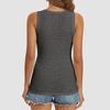 Yousheng Damen Weste U-Ausschnitt Ärmellos Knopfleiste Camisole Bluse Slim Fit Basic Tanktops Strand Büro Party Kleidung
