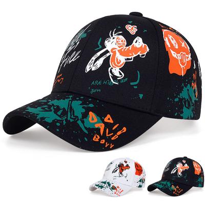 Cappellino da Baseball con Stampa Graffiti per Cani alla Moda Unisex per Esterno Strada Hip Hop Cappellini Casual Cappello da Rapper Cappelli Sportivi Accessori