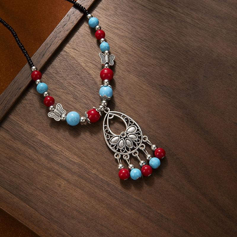 Ethnic Style Forehead Necklace Dual-Purpose Travel Photo Performance Jewelry Bohemian Retro Forehead Chain