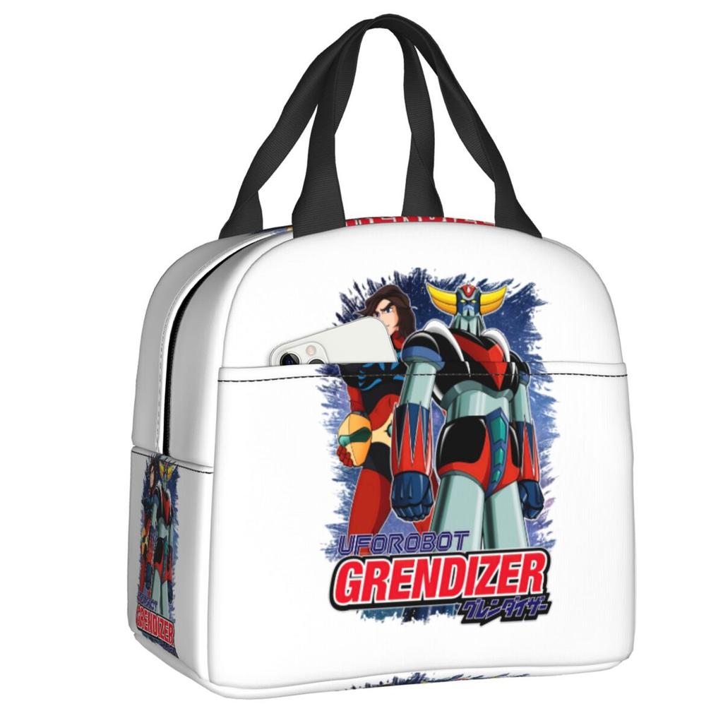 Boîtes à lunch réutilisables personnalisées Ufo Robot Grendizer Goldrake Mazinger Z pour femmes, étanches, isothermes, sac à lunch isolé pour le travail