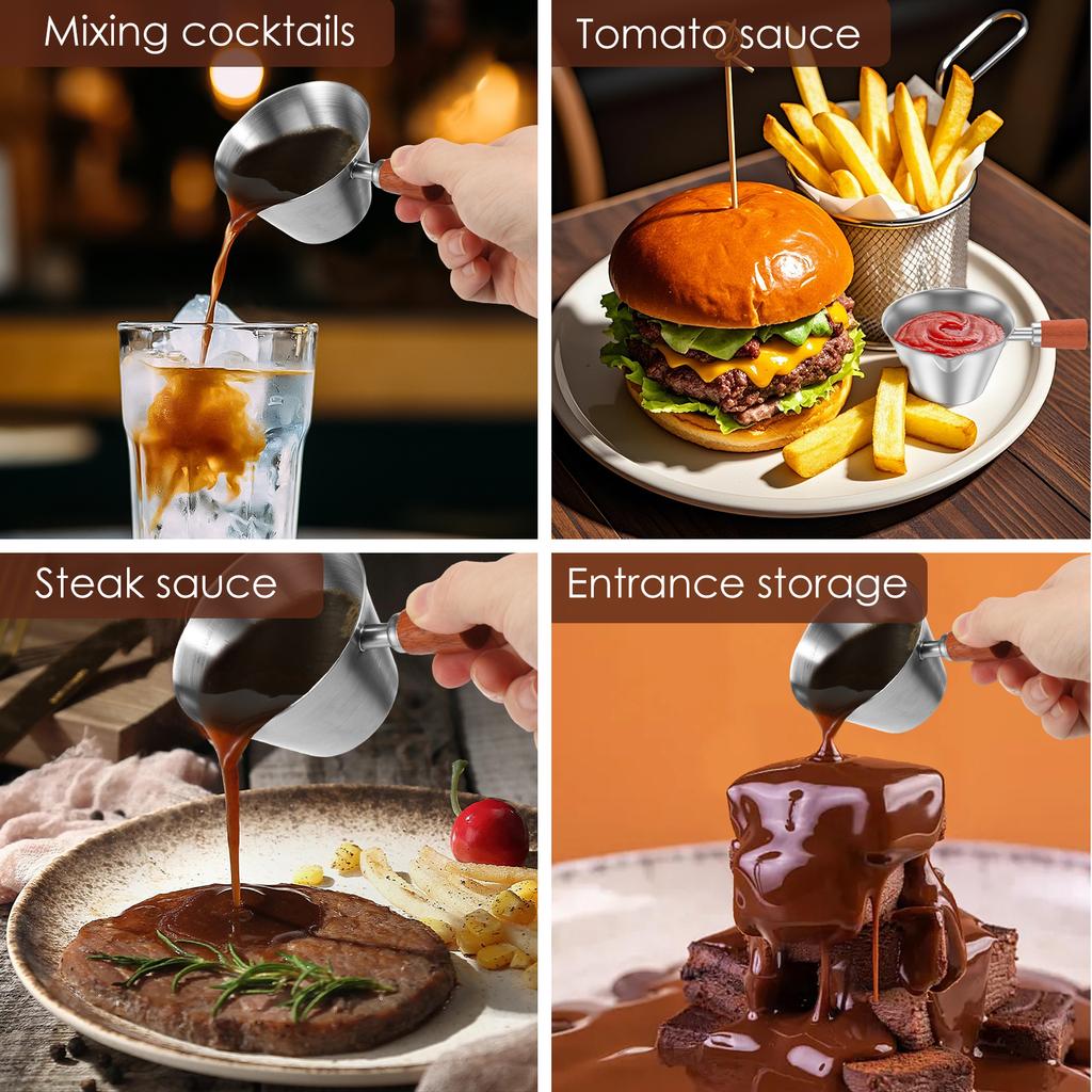 2Pcs Stainless Steel Coffee Extraction Cup with Scale Small Milk Spoon Making Cup Espresso Measuring Cups Kitchen Tools Cup