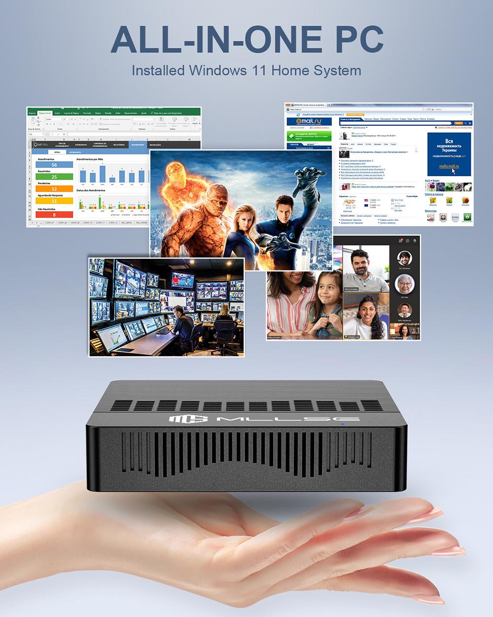 MLLSE M2 Air Mini PC Intel® Celeron® N4000 6 GB DDR4 128 GB M.2