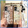 Silicone Lanyard Phone Case For Oukitel C33 Cute Back Cover Anti-dust Dirt-resistant Wristband Soft Case Waterproof Ring