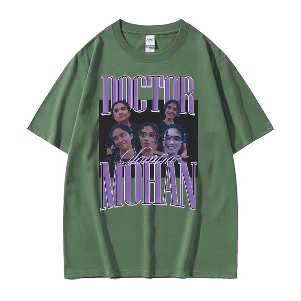 Dr Trinity Santos Vintage Girl Dinner Print T-Shirt Unisex Mode Vintage Kurzarm-T-Shirt Unisex Sommer Oversized T-Shirts