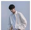 Japanese-Style Boys' White Long-Sleeve Casual Shirt for Spring/Autumn