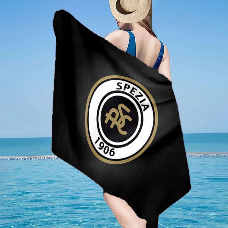 1PC Spezia Fc Crest Design Beach Towel - Soft, Absorbent Microfiber, Lightweight, Ideal for The Beach, Parties, Travel, Camping fan gifts