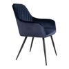 Hasse Dining Chair In Velvet, Blue.