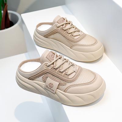 Damen Pantoletten Hausschuhe Sommer Atmungsaktive Mesh Ballerinas Damen Schnürschuhe Freizeit
