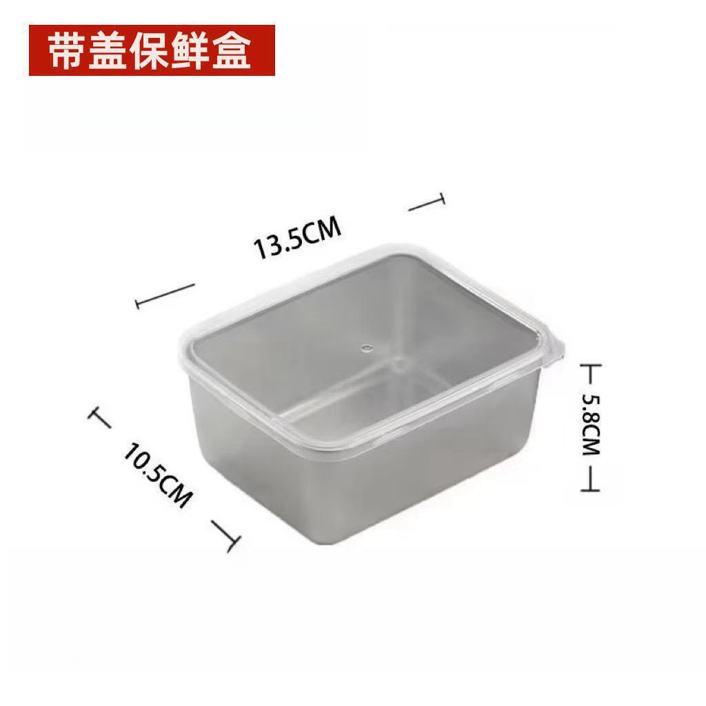 Stainless Food Storage Containers with, 6-Pack Rectangular Bento Boxes for Meal Prep, Picnic and Fridge Organization
