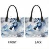  Watercolor Unicorn Tote Bag Stylish Casual Large Capacity Shoulder Handbag for Daily Use
