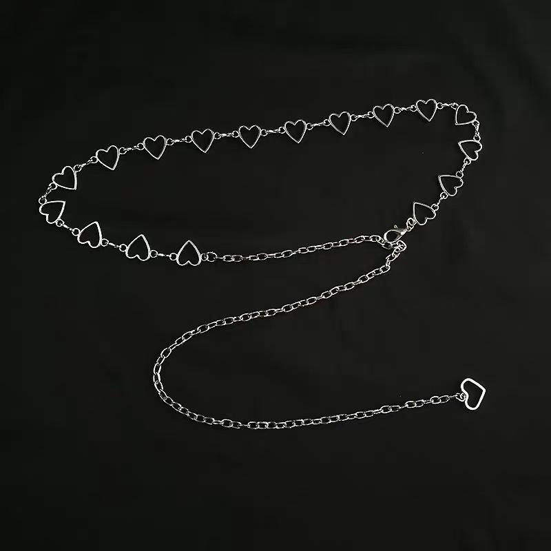 Retro Metal Heart Waist Chain: Multi-Layer Hollow Heart Body Chain for Women - Versatile & Stylish