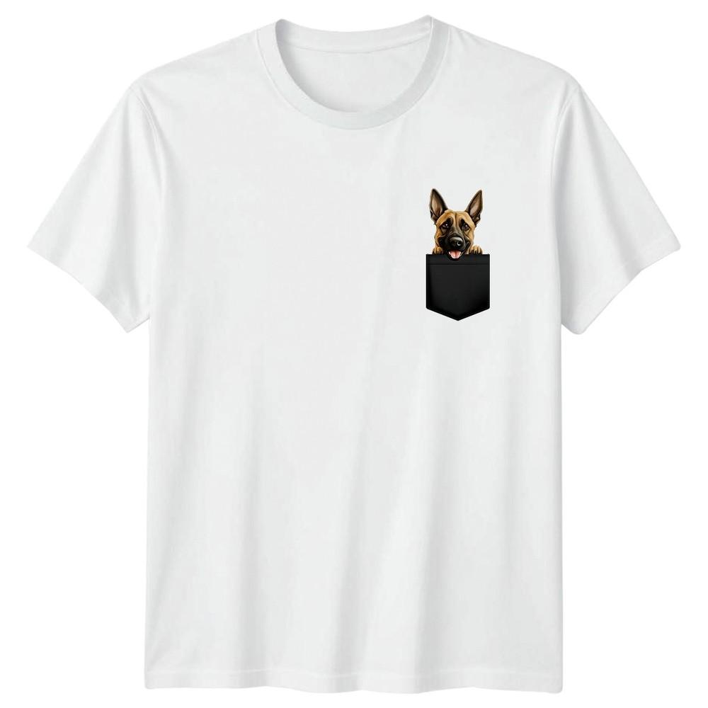 GerUnisex Shepherd Dog Dogs Animals Pocket Design Unisexs TShirt Unisexs Tee Graphic S