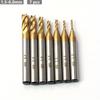7Pcs/11Pcs Milling Cutters 4-Flute Titanium Coated HSS End Mill Set 1.5-10mm CNC Router Bit for Wood Steel Milling