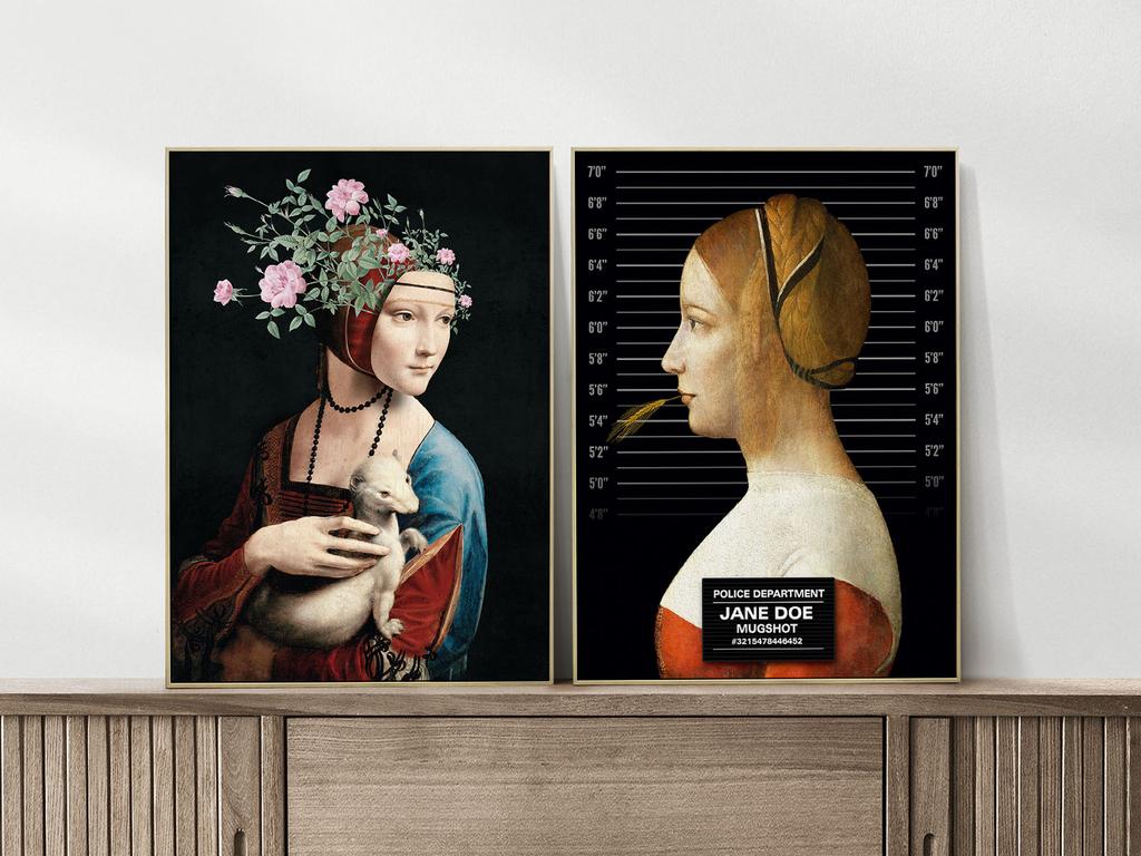 Zestaw dwóch plakatów sztuka pop art