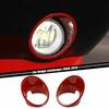 Front Fog Light Lamp Cover Trim For Dodge Challenger 2009-14 Red ABS Accessories